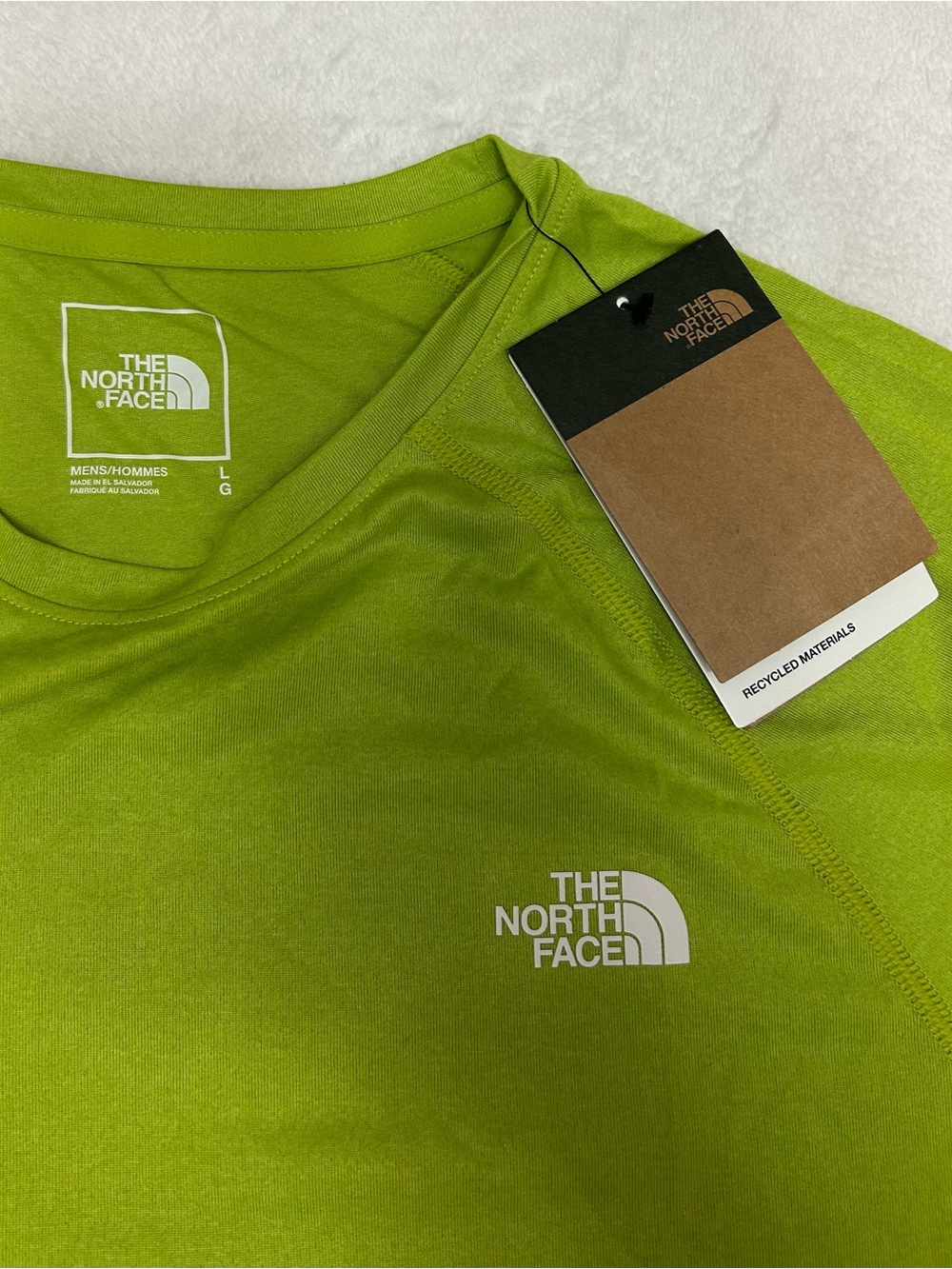 The North Face Men’s Neon Green Short-Sleeve Crew Tee - Picture 2 of 5